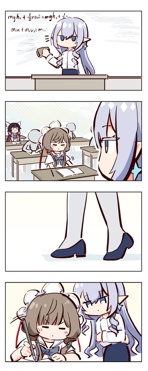 MZxiaxi's tweet photo. No passing notes in class, okay~?
#Sandrone #Columbina https://t.co/Z7oYkiSe6T