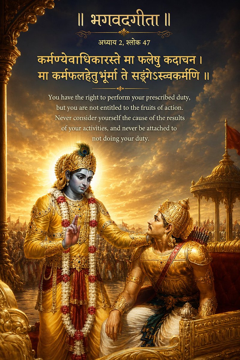 nhi_batana_hai's tweet photo. Rise with purpose and peace today.
Let’s spread light together!
#BhagavadGita #GitaWisdom https://t.co/veghwxiYTG