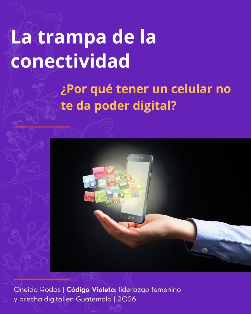 COMUNICARESGT's tweet photo. ¿Tener un celular en la mano significa realmente estar incluida en el mundo digital? La conectividad es solo el primer paso, pero el verdadero desafío es la #alfabetizaciónalgorítmica. Conoce la investigación  #CódigoVioleta junto a @DW_Akademie_es en https://t.co/in0PbPjxH6 https://t.co/5vLxd9uDM9