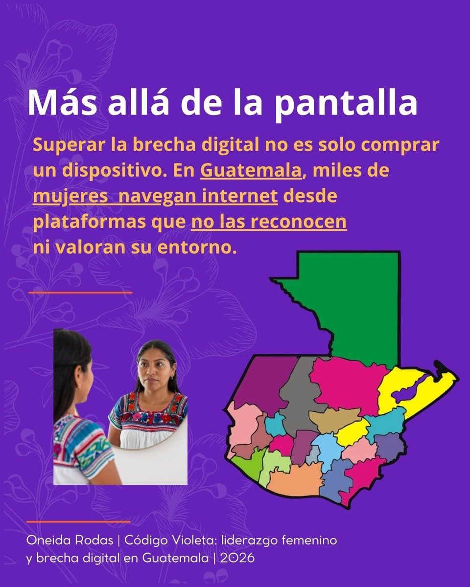 COMUNICARESGT's tweet photo. ¿Tener un celular en la mano significa realmente estar incluida en el mundo digital? La conectividad es solo el primer paso, pero el verdadero desafío es la #alfabetizaciónalgorítmica. Conoce la investigación  #CódigoVioleta junto a @DW_Akademie_es en https://t.co/in0PbPjxH6 https://t.co/5vLxd9uDM9