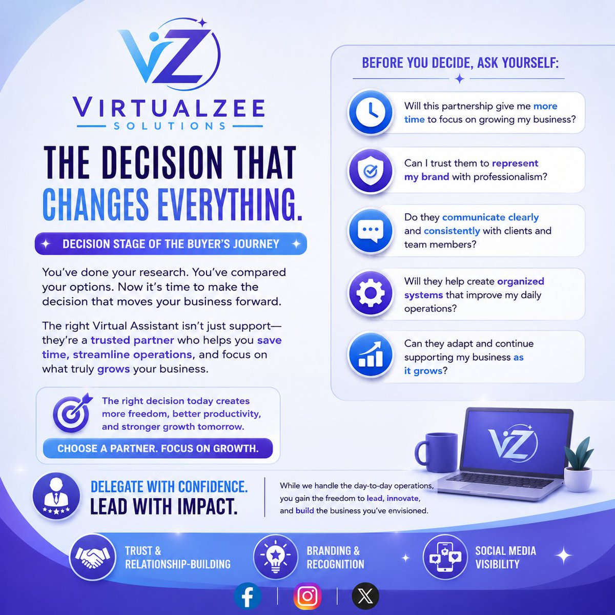 VirtualZees's tweet photo. 🚀 Choose a Virtual Assistant you can trust. Delegate with confidence and focus on growing your business.

Let's turn your workload into opportunities for growth. Book a discovery call through our Linktree. https://t.co/D0BXJyMFb5

#branding #freelancer #wfh #virtualzeesVA https://t.co/gcGDne1zgi