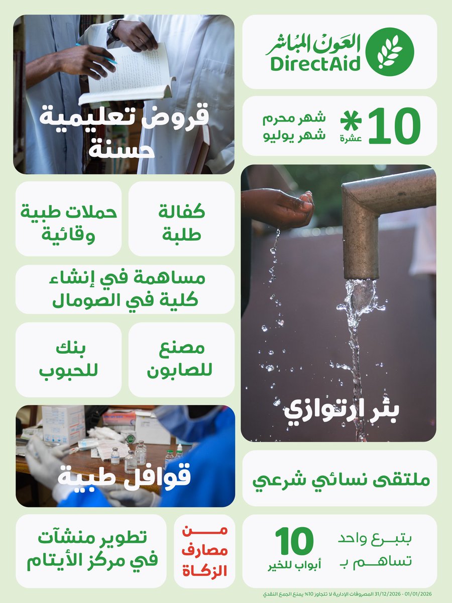 directaidorg's tweet photo. 10×10 يوليو / محرم🍃

https://t.co/dYET07j0Eo

بخطوة واحدة تساهم ب ١٠ مشاريع مختلفة ويوصل خيرك لآلاف المستفيدين

#العون_المباشر https://t.co/ASaXuion24