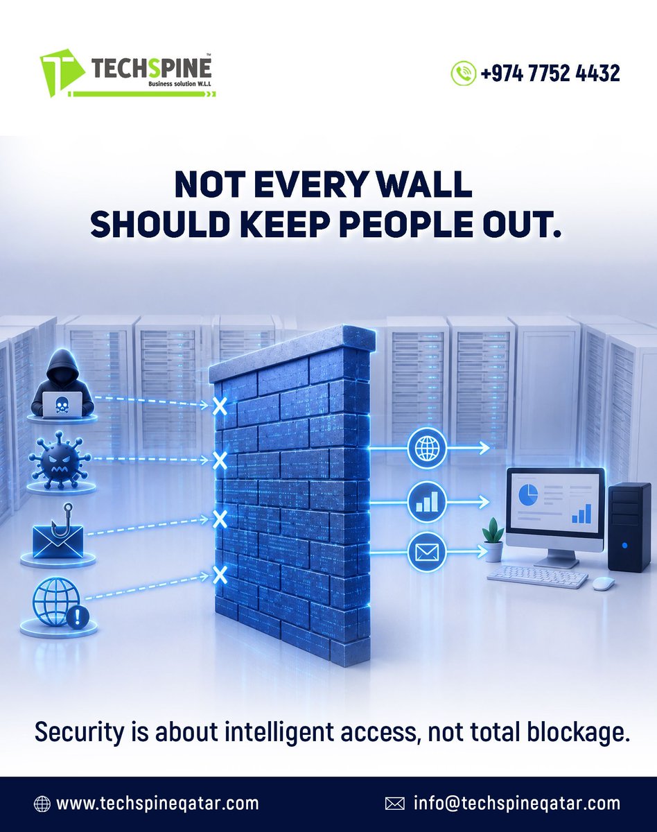 techspinentwks's tweet photo. Modern cybersecurity requires intelligence, not just boundaries. Our advanced firewall and network access control systems block hackers and phishing threats instantly, while keeping your team fully connected and productive https://t.co/CXjFrve9IZ