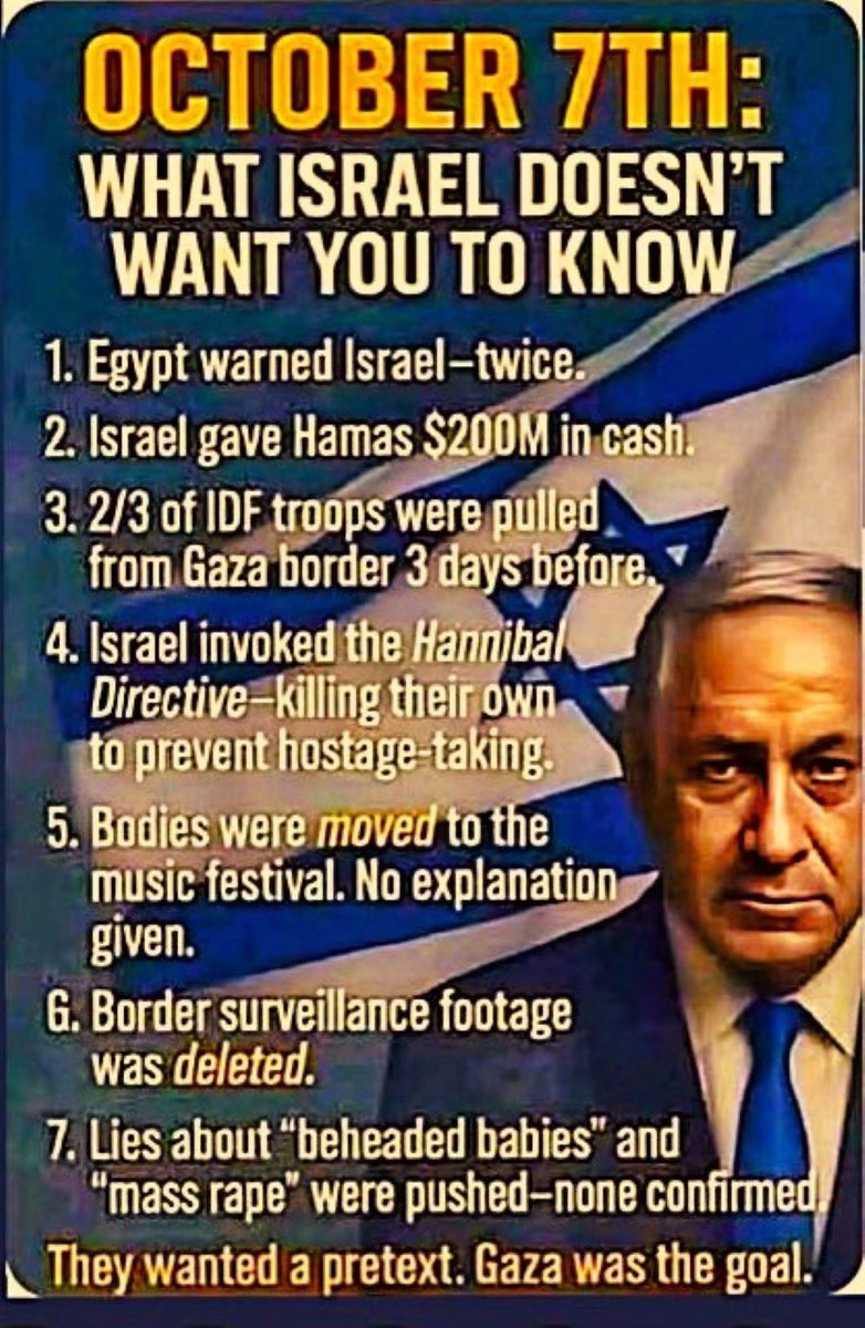 XyxvYella's tweet photo. 3 days before october7 the Egypt intelligence warned the polish settler Mileikowsky twice. 

Israel killed thousand of its own people Not Hamas. 

All the Lies about beheaded Babies , Attack on the Festival, mass raping, invented to smear the Public and makes Money. https://t.co/fYn6BuwQhZ