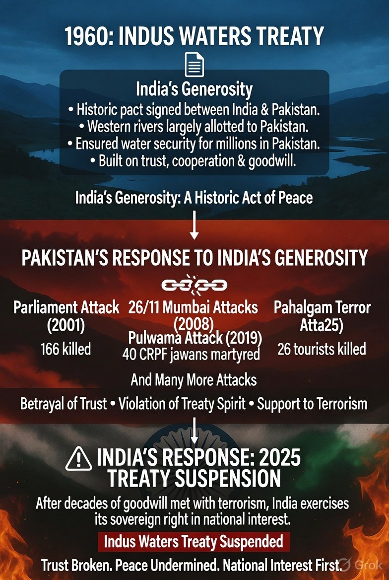 ZaheerRather_'s tweet photo. Pakistan ranting about Indus water treaty's abeyance should have suffered the consequences decades ago for bleeding India by a thousand cuts..

The terror record of Pakistan against India deserves even more consequences..
@Ltcolonelvikas @CestMoiz @enkidureborn @shashank_ssj https://t.co/Vab9ZxhyuT