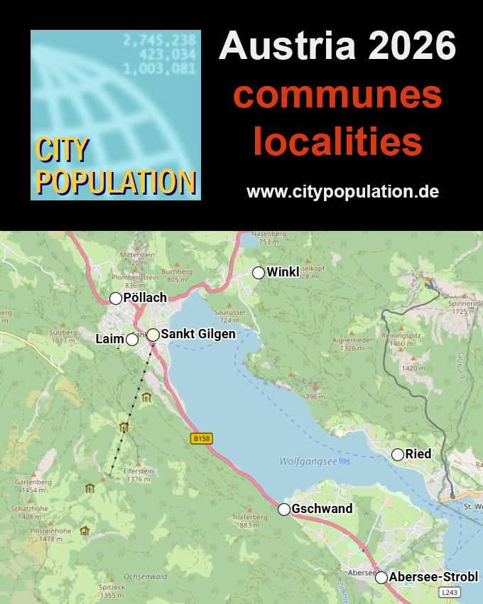 citypopulation's tweet photo. #Austria: final 2026 estimates are added to states, districts, #communes, #localities and #agglomerations - https://t.co/vppI9uXiLw https://t.co/ZjkACbQLvb
