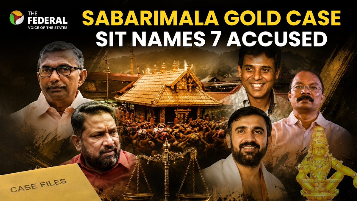 TheFederal_News's tweet photo. Sabarimala gold case: SIT names 7 in fresh case against ex-TDB chief
WATCH | https://t.co/1C1Qqhw0K1
For more such videos, subscribe: https://t.co/akHuCPHGKm
#Sabarimala #TravancoreDevaswomBoard #SIT #GoldCase #Kerala #TempleAdministration #KeralaNews #Investigation #CrimeNews https://t.co/nvxtM9TJtk