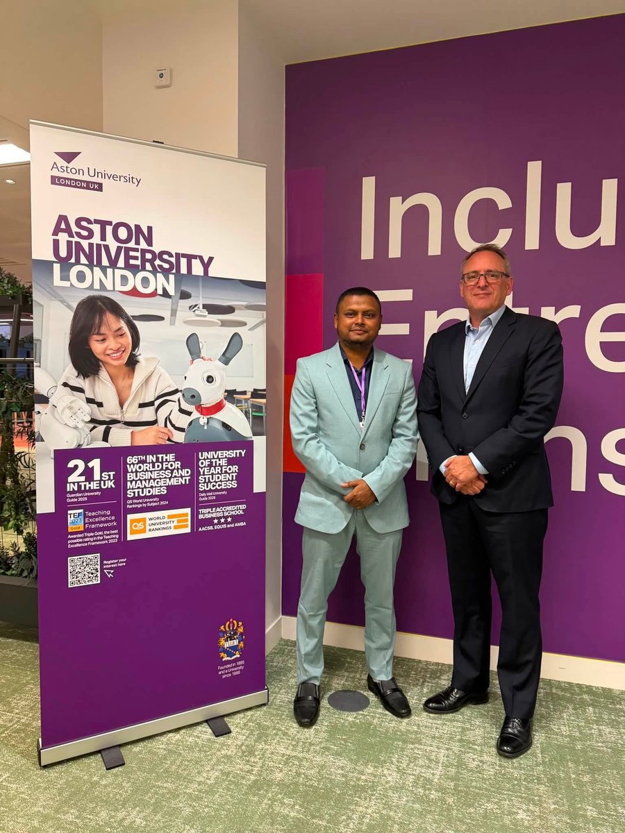 aimseducationuk's tweet photo. We are proud that our honourable Managing Director - Jakaria Ahmed, represented Aims Education at the International Partner Conference at Aston University’s London Campus.
The event provided valuable opportunities to strengthen global partnerships to supporting students. https://t.co/Rg88gqBZgK