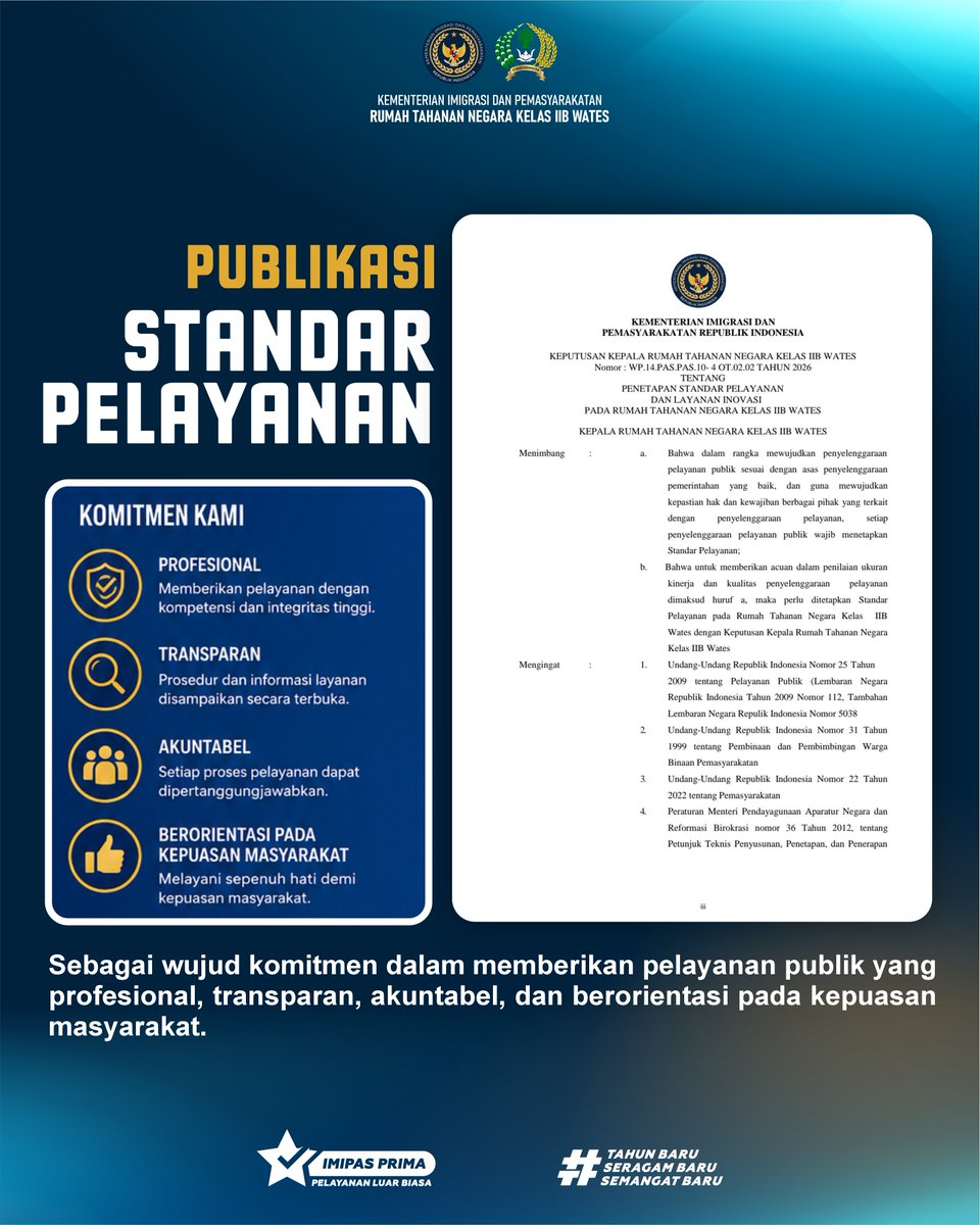 WatesRutan's tweet photo. Dokumen Standar Pelayanan dapat diakses melalui tautan berikut:

https://t.co/FxJxZ4iBSA

Mari bersama mendukung terwujudnya pelayanan publik yang semakin prima, berintegritas, dan berkualitas. https://t.co/9hcmKNPdMG
