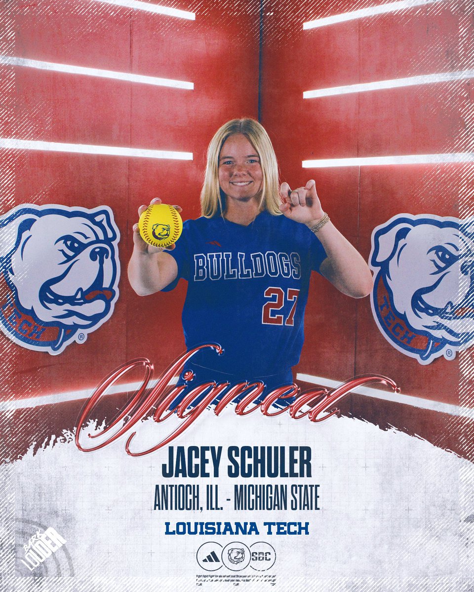 rmcafee8's tweet photo. Louisiana Tech added five from portal

Chloe Cummings, MIF (Siena)
.342, 25 RBI

Mia Leone, C (Chattanooga)
.273, 5 HR, 36 RBI

Jacey Schuler, P (Mich State)
12 wins over 2 yrs

Caroline McLendon, P (UAB)
53 appearances

Ainsleigh Smith, C (S Alabama)
79 career starts https://t.co/RqJX83p78A