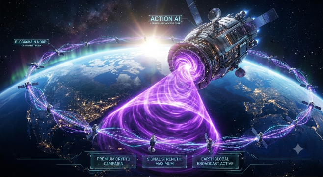 rhon255's tweet photo. We are beaming our Premium Crypto Campaigns directly to the planet via the newly activated Orbital Broadcast Core. The network is fully operational, delivering the data you need, when you need it most.
@ActionModelAI 
@georgia_action 
@Actionist_ai https://t.co/1fcCRdWp1T
