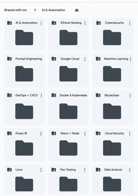 Mahfuz_AI's tweet photo. 🔥 ALL PAID COURSES — FREE for the First 4,500 People! 🚀

🎓 Premium Courses FREE (PART 1)

🤖 Artificial Intelligence
🧠 Machine Learning
✍️ Prompt Engineering
💬 Claude + Chat GPT + Grok
📊 Data Analytics
☁️ AWS Certification
🔬 Data Science
🗄️ Big Data
🐍 Python Programming
🛡️ Ethical Hacking

⏳ Offer Ends in 72 Hours Only!

✅ Like + Repost + Comment “Drive” I can send it to you via DM.
✅ Follow me @Mahfuz_AI for more authentic information🚀