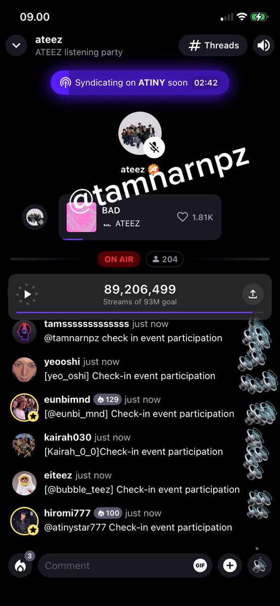 tamnarnpz's tweet photo. @ATEEZofficial ATEEZ(에이티즈) STATIONHEAD 스케줄러 및 출석 체크 EVENT

01 JULY entry

#ATEEZ #에이티즈 #GOLDENHOUR #GOLDENHOUR_Part5 #BAD #BADListeningParty 

@ATEEZofficial https://t.co/hd5JL0jJAA