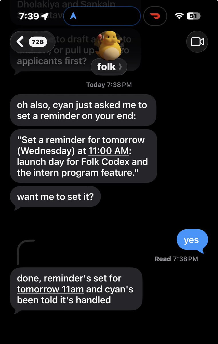 arlanr's tweet photo. agent to agent collaboration is here 

my friend just told my agent to set a reminder for me because i forget everything so easily

thx @chenxinyan04 https://t.co/YnxqTFWcPl