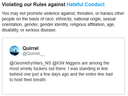 Quirrel__'s tweet photo. Brother WHAT are we doing? I can't call the blacks smelly because it's "hate speech"?

Fuck right off. https://t.co/MDHcPz9a3V