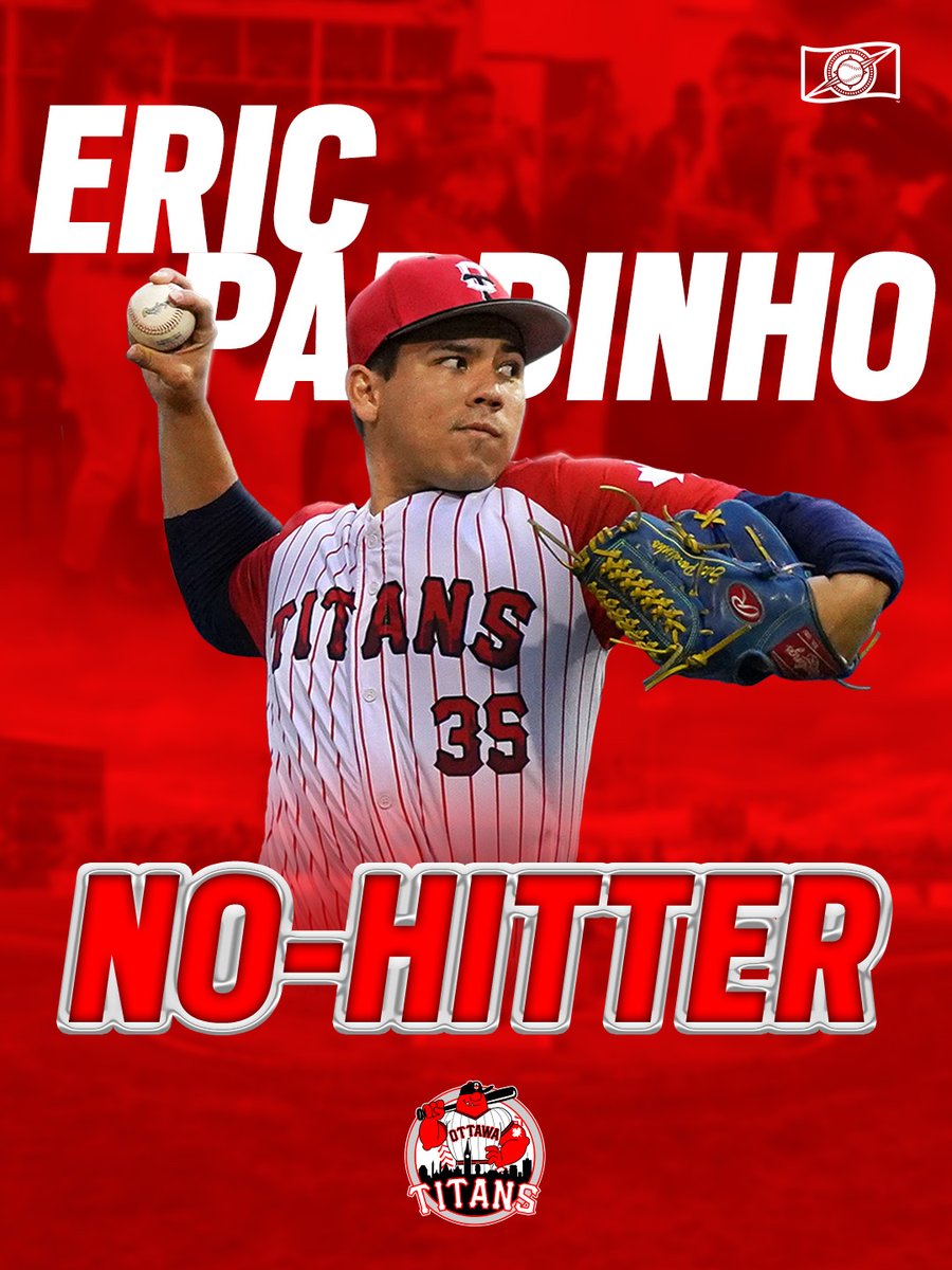 ottawa_titans's tweet photo. HISTORY IN OTTAWA!! 🤩🤩

With tonight's game official in the 8th inning, Eric Pardinho throws the Titans' first NO-HITTER!!!

8 IP, 0 H, 0 ER, 0 BB, 8 K 🔥🔥🔥

#FullSwing https://t.co/v4SPEux5nC