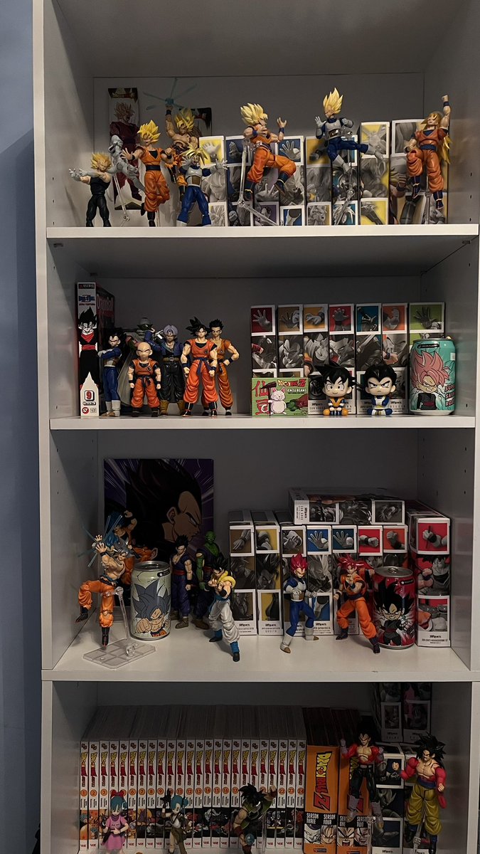 aquaticavaZ's tweet photo. my vegeta finally came innn. My shelves looks like a mess… 🫪 #SHFiguarts #DragonBallZ #Goku #Vegeta #DragonBallZSHFiguarts https://t.co/fNRpofXxK7
