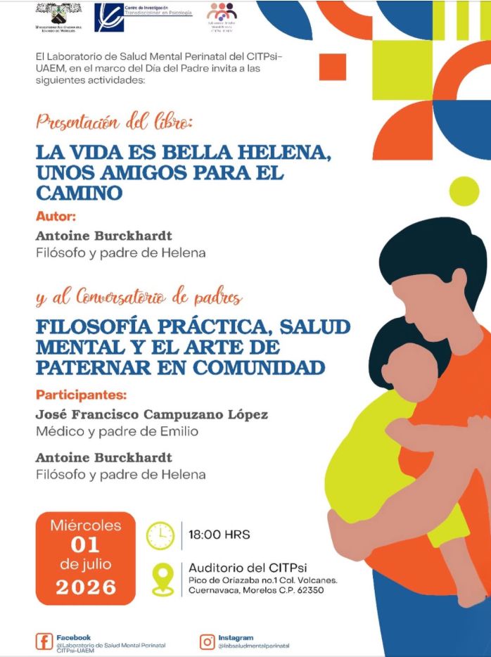 Donaji_Dom's tweet photo. ¡Mañana estos papás super chidos estarán en el Conversatorio de "Filosofía Práctica y el arte de paternar en comunidad..." Charlando de la experiencia de ser padres: mi esposo @Francamlo28 y mi amigo Antoine, nos da mucho gusto, además haber organizado la presentación del libro https://t.co/7j4C7pfupW