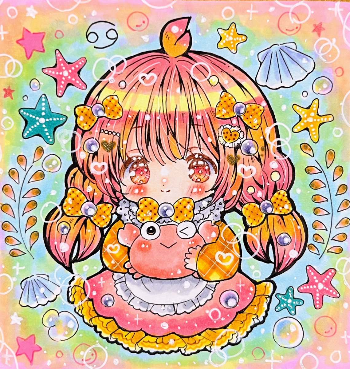 9hGP7qunhXkJME6's tweet photo. 星座🌟⋆꙳蟹座の女の子( ơ ᴗ ơ )
#イラスト
#コピック
#アナログイラスト https://t.co/Du2VyYih22