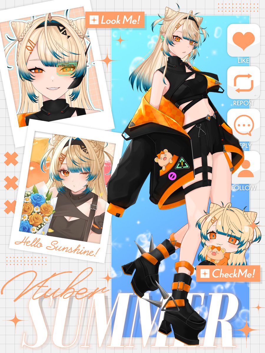 Menomeyu's tweet photo. ╭━━━━━━━━━━━━╮
 #7月のVTuberフォロー祭り 
╰━━━━━━ｖ━━━━━╯

✨️縦横無尽活溌婉麗(笑)✨️
ヒーローやってます！
Meno.(めの)です！⚡️⚡️

⚡️顔面💮💯
🔶半セ受おえかき屋さん🎨
⚡️アクセル全開(全壊？)おしゃべり🥳

🧡🔄💬 で巡回！！

TikTok
 https://t.co/kikSwC3Bbm