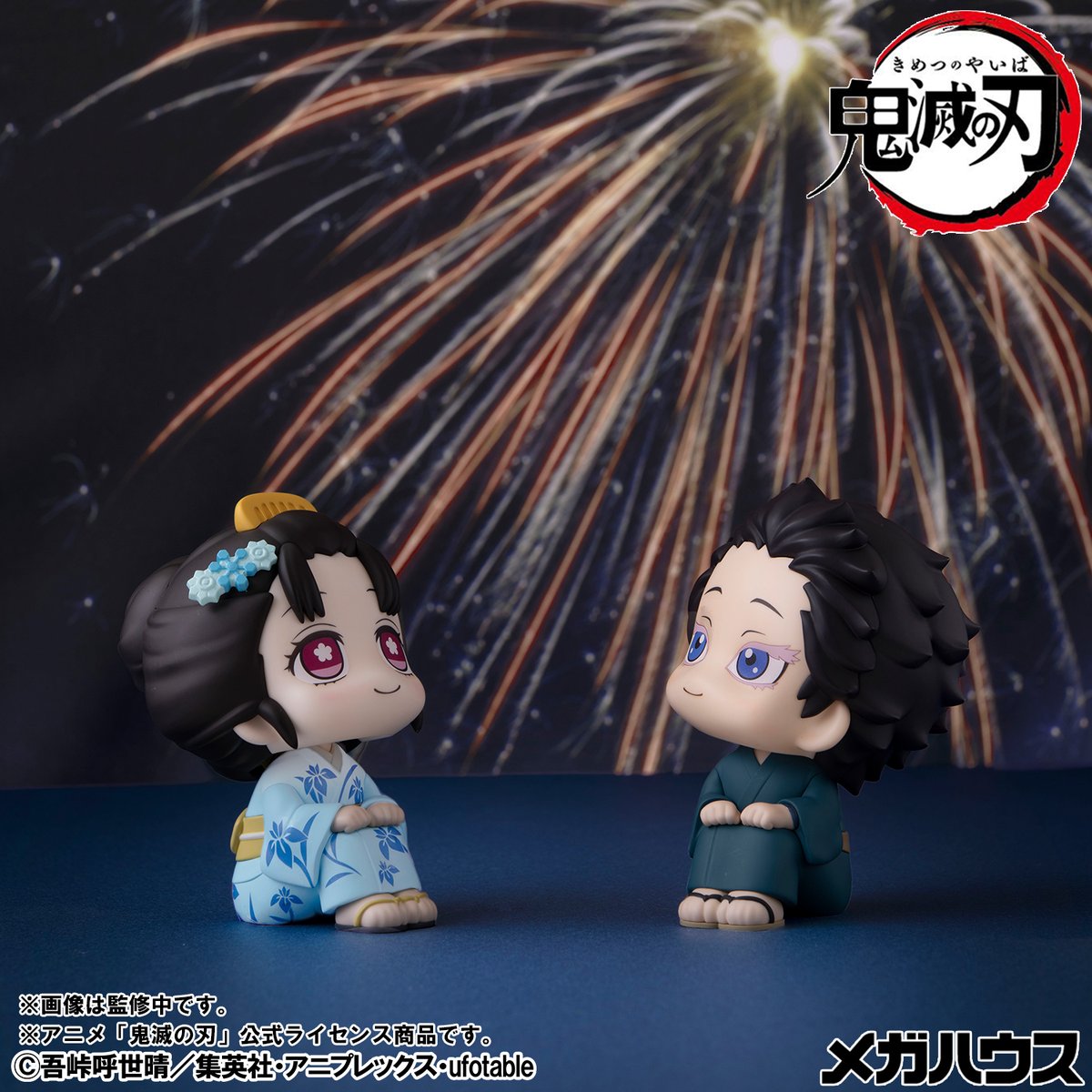 megahouse_tori's tweet photo. 【#鬼滅の刃】

◤特典情報◢

🎆━━━━━━━━━━━❄
見上げる見守るフィギュア るかっぷ
　鬼滅の刃
　狛治/恋雪
🎆━━━━━━━━━━━❄

🎁プレミアムバンダイ限定特典
限定座布団付き

⏰予約開始は7月2日(木)

https://t.co/3LwvWW3Jxn
#るかっぷ https://t.co/5soB9c8yI7