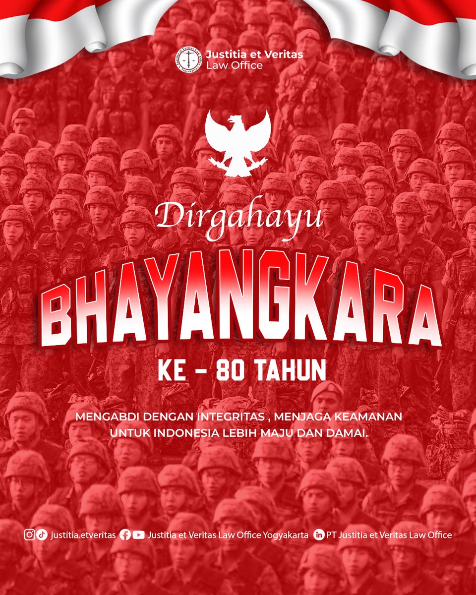 jevloyk's tweet photo. Selamat Hari Bhayangkara ke-80 🇮🇩

1 Juli 2026 menjadi momentum untuk mengapresiasi dedikasi dan pengabdian Kepolisian Negara Republik Indonesia dalam menjaga keamanan, ketertiban, serta memberikan pelayanan kepada masyarakat.

"Polri untuk Masyarakat."

#HariBhayangkara80 https://t.co/0vGYRfcp32