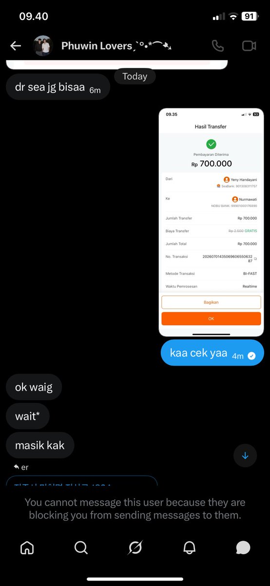 ericsohbn's tweet photo. pagi pagi d skem 700k cekkk bhahahaha

Rek. 9990 1000 1768 90
@PhuwinLovegr 
Nobu Bank
Nurmawati

tag scammer lightstick ligh stick ls lightstick bts light stick wts want to sell https://t.co/bh0951bHok