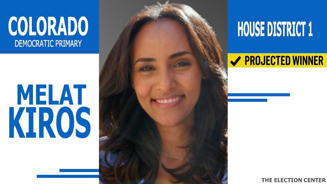 ElectionCenter_'s tweet photo. A summary of the top primaries in Colorado tonight:

Democratic Primary
#COSen: John HickenLooper*☑️
#COGov: Phil Weiser☑️
#CO01: Melat Kiros☑️
#CO08: Manny Rutinel☑️

#Election2026 https://t.co/nPcVxP01FT