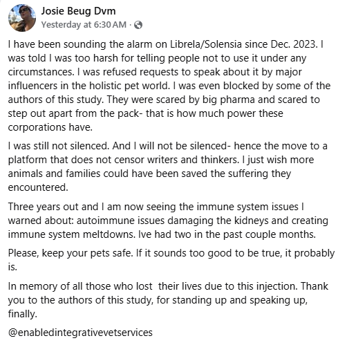 badpetmeds's tweet photo. 1/2 Librela/Solensia
#SayNoToLibrela #SayNoToSolensia
#RecallLibrela #RecallSolensia https://t.co/z5Rugt3fiJ