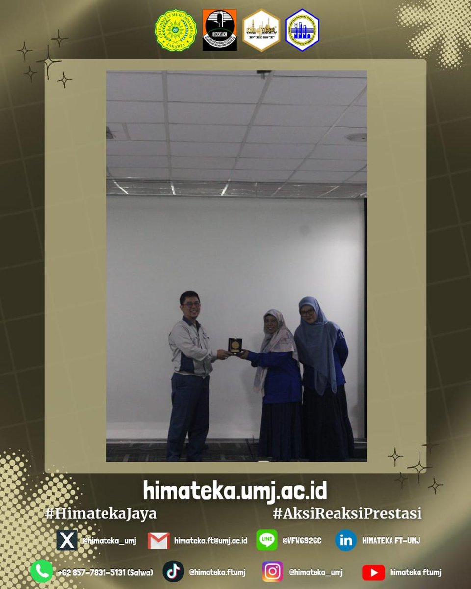 HIMATEKA_UMJ's tweet photo. [HIMATEKA NEWS]
Jakarta, 1 Juli 2026

Alhamdulillah telah terlaksana kegiatan Kunjungan Industri bersama PT Asahimas Flat Glass Tbk yang berlangsung pada tanggal 24 juni 2026 yang bertema “HIMATEKA in Action Exploring: Process Efficiency &amp; Sustainability in Flat Glass Industry” https://t.co/B4zYMzOaks