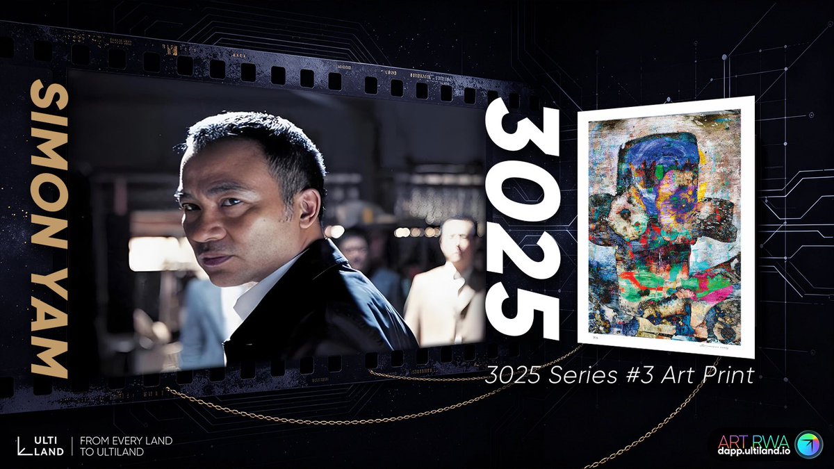 ULTILAND's tweet photo. 🎨 This is not “celebrity NFT” energy.

3025 is a signed limited-edition art print by Simon Yam, edition 2/10, with certificate of authenticity, issued as an ARToken on Ultiland.

Film legacy. Art practice. On-chain participation.

#ArtRWA #Ultiland #3025 #SimonYam #Web3Art #RWALaunchpad