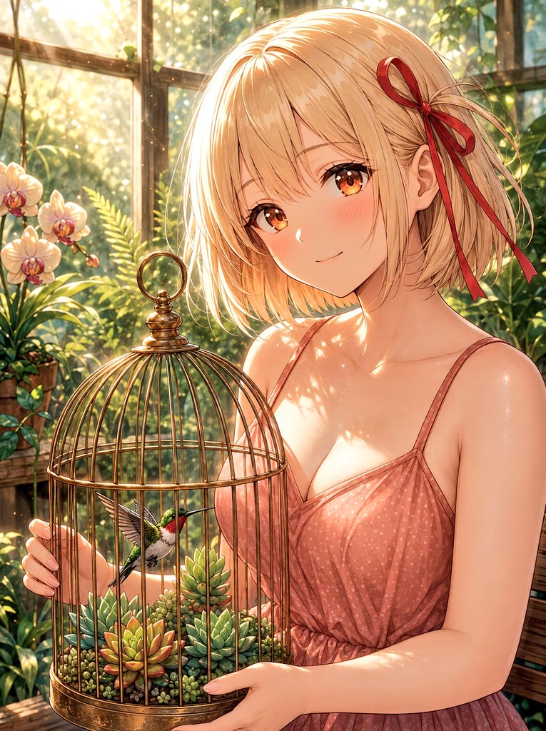 ココだけ南の島の森🏝️の中だねっ❣️ #AIイラスト