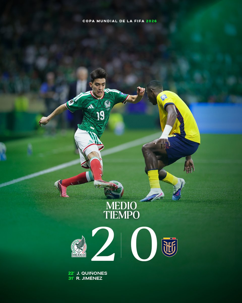miseleccionmx's tweet photo. Nos vamos al vestidor con ventaja en el marcador. 💯

¡Sigamos juntos! Aún queda mucho. 💚

#SomosMéxico https://t.co/anILXBYUgj