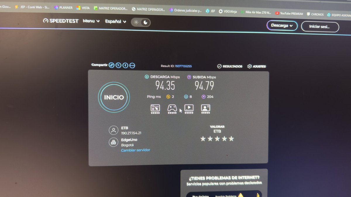 giosaray80's tweet photo. Factura por valor de 140000 mensuales y se tiene 95 megas @ETB  roban si uno no está pendiente. me cambio a Movistar mejor. https://t.co/ETk0kERVl8