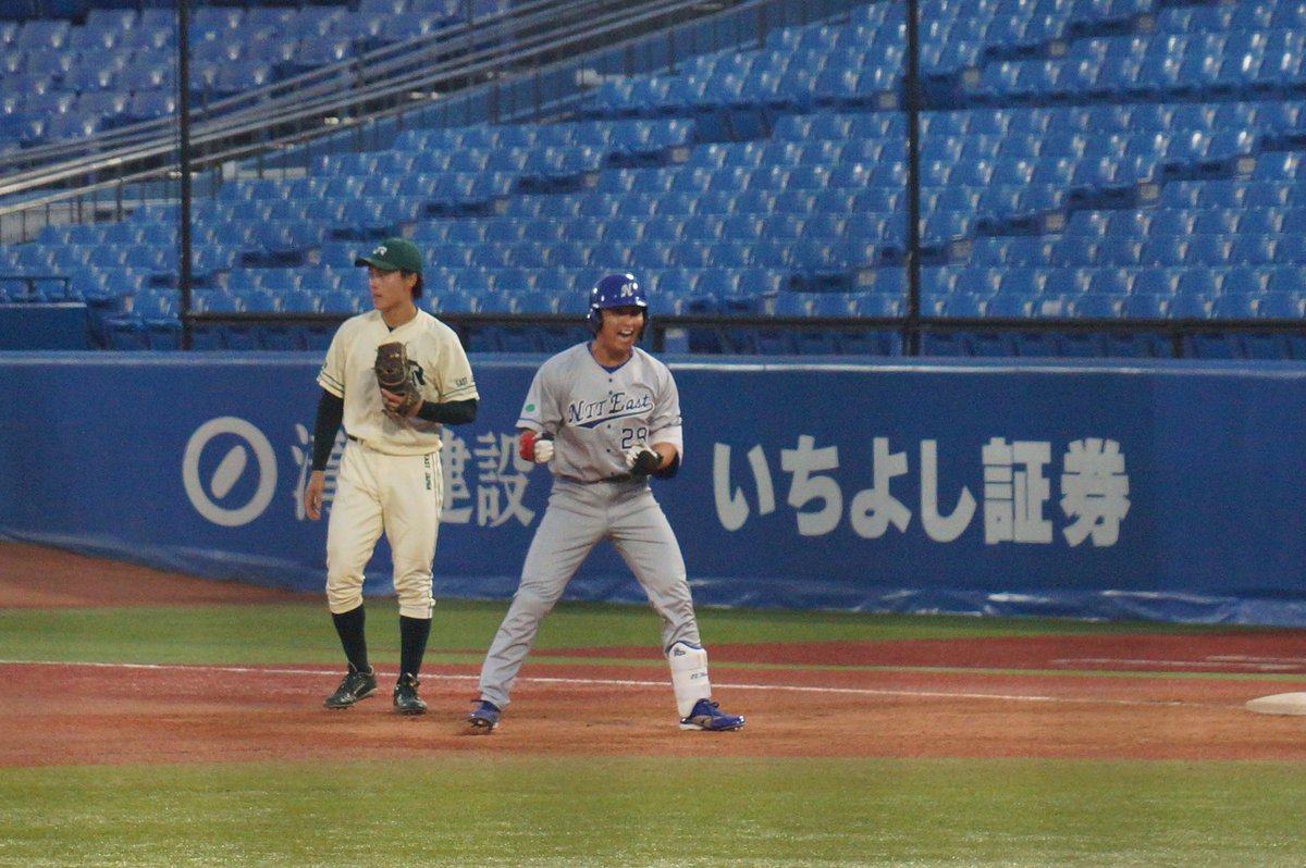 bstanekuro's tweet photo. 2026.06.30 神宮球場
都市対抗野球東京都２次予選
NTT東日本
丸木悠汰選手
横浜高-神奈川大

丸木くんさすが！気合入ってます！

#ntt東日本野球部
#丸木悠汰 https://t.co/EfPuXOVfDk