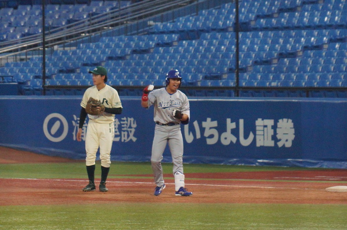 bstanekuro's tweet photo. 2026.06.30 神宮球場
都市対抗野球東京都２次予選
NTT東日本
丸木悠汰選手
横浜高-神奈川大

丸木くんさすが！気合入ってます！

#ntt東日本野球部
#丸木悠汰 https://t.co/EfPuXOVfDk