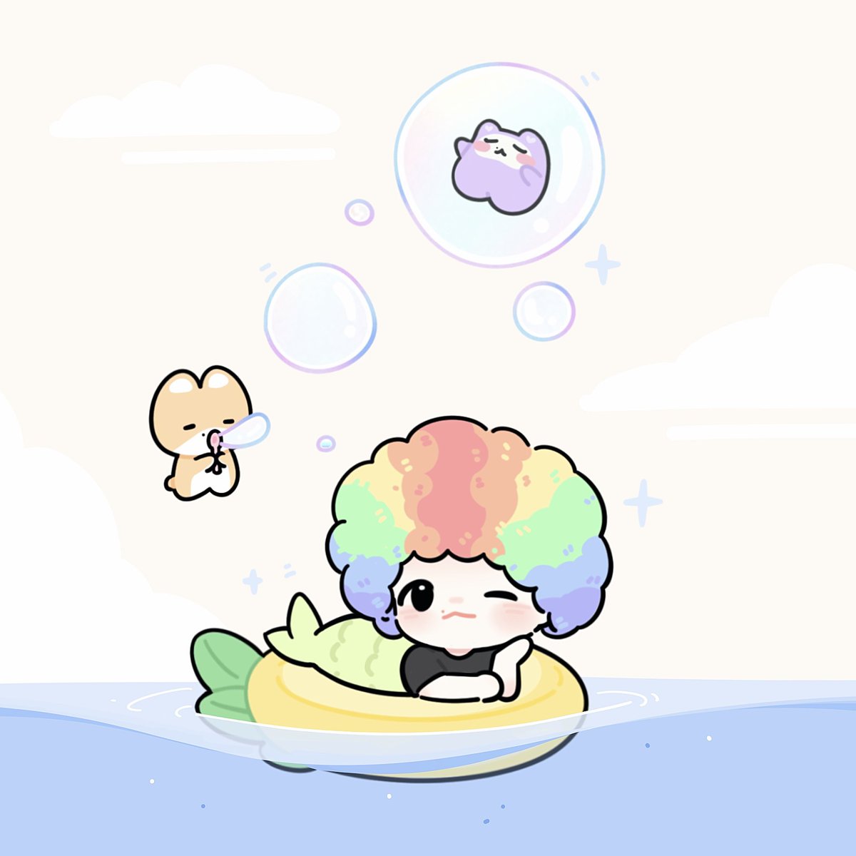 Ooyxyi's tweet photo. 7월도 모든 일이 잘 되길 바래～🌊🫧
#백현 #BAEKHYUN https://t.co/MDsbw87THu