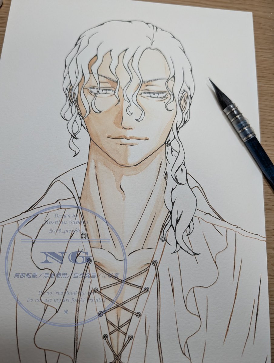 s05_pleiades's tweet photo. #夏の創作クラスタフォロー祭り
#絵描きさんと繋がりたい 
制作中の絵も混じってますが...
透明水彩で一次創作描いてます🖌
天使や悪魔、惑星を統べる存在たちをメインにした創作の設定を練ってます💭今後男性キャラもモリモリ描く予定✍︎
全反応巡回、気になった方無言フォローにて失礼いたします🙏🏻 https://t.co/EvLNIi0jRJ