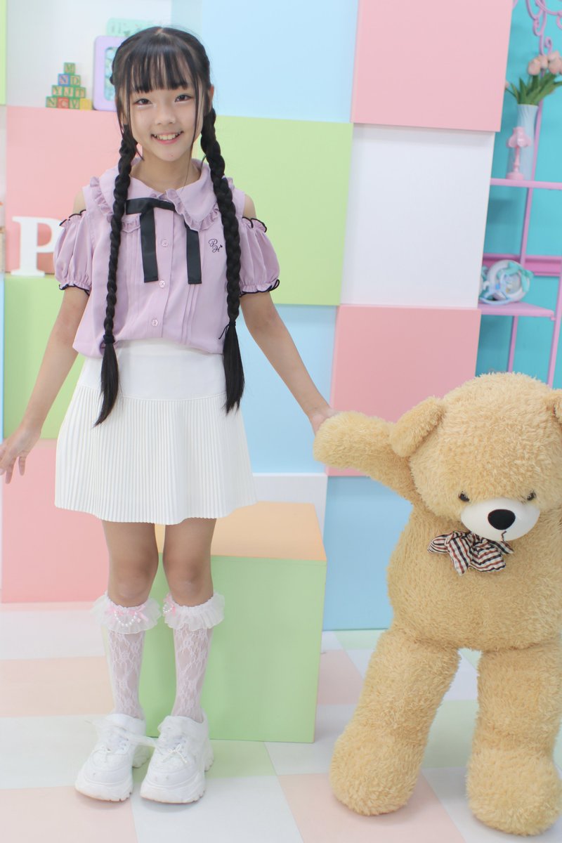 いちりんりんさんリクエスト品　2点 撮影会 百瀬りんちゃん(@momose_rin2525) くまさんとお散歩🍑🧸 #ちぃ