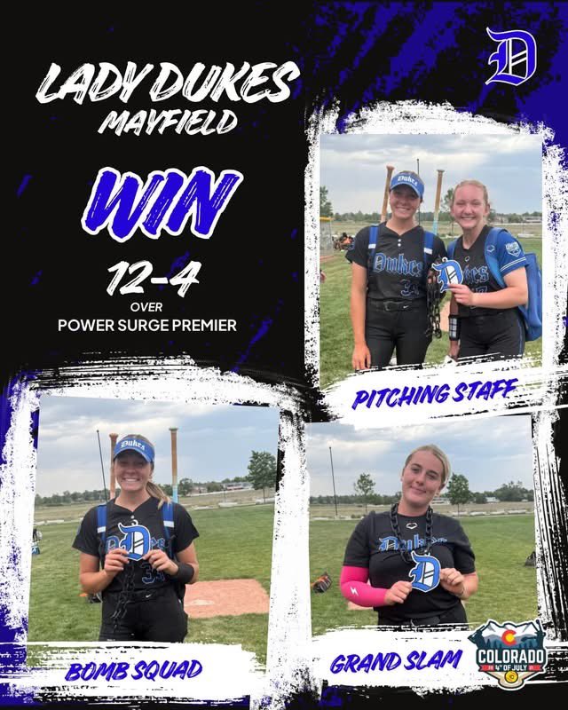 Cheyann2028's tweet photo. That’s a wrap for day 1 in Colorado! 2 good team wins. Went 5-7 on the day batting .714 with 3 singles 2 home runs one being a grand slam and 6 RBIs. @LadyDukesBurden @Dukes16uNat @CoachTonyBurden @ToddMayfield85 @LineDsoftball @SoftbalAmerica @ExtraInningSB @triplecrownspts https://t.co/5obiesBSNj