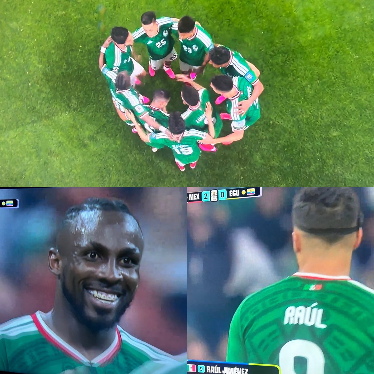 SombradeImperio's tweet photo. ¿SI VINO ECUADOR A JUGAR AL AZTECA? 👀🫣🫣😉
Que baile le ha estado dando México an Ecuador. 🇲🇽 2-0🇪🇨 Sin problema México ya podría llevar cuatro con todas las que hizo Mora God.  Golazos de Raúl y Quinones. Sin duda el mejor partido de México en el mundial. Ya era hora chingao. https://t.co/rrD1ihrGmm