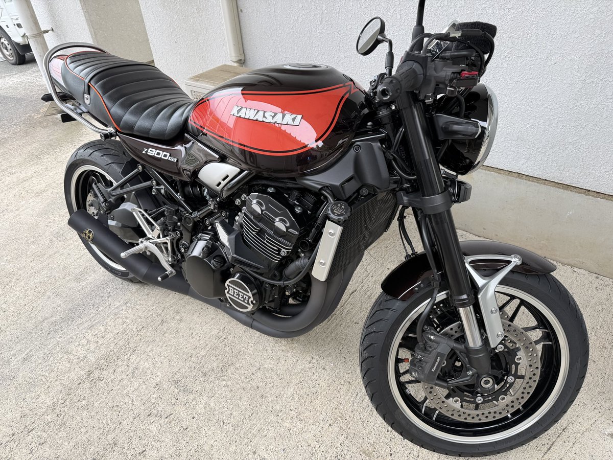 hideto335's tweet photo. バイクの車検が終わり、代車のninjaとお別れしてZ900が戻ってきました。
ninjaも乗りやすかったけど、やっぱり自分のバイクが最高！！

そして昼ご飯はあおいちゃんで頂きます！ https://t.co/E1VA1N8T2M