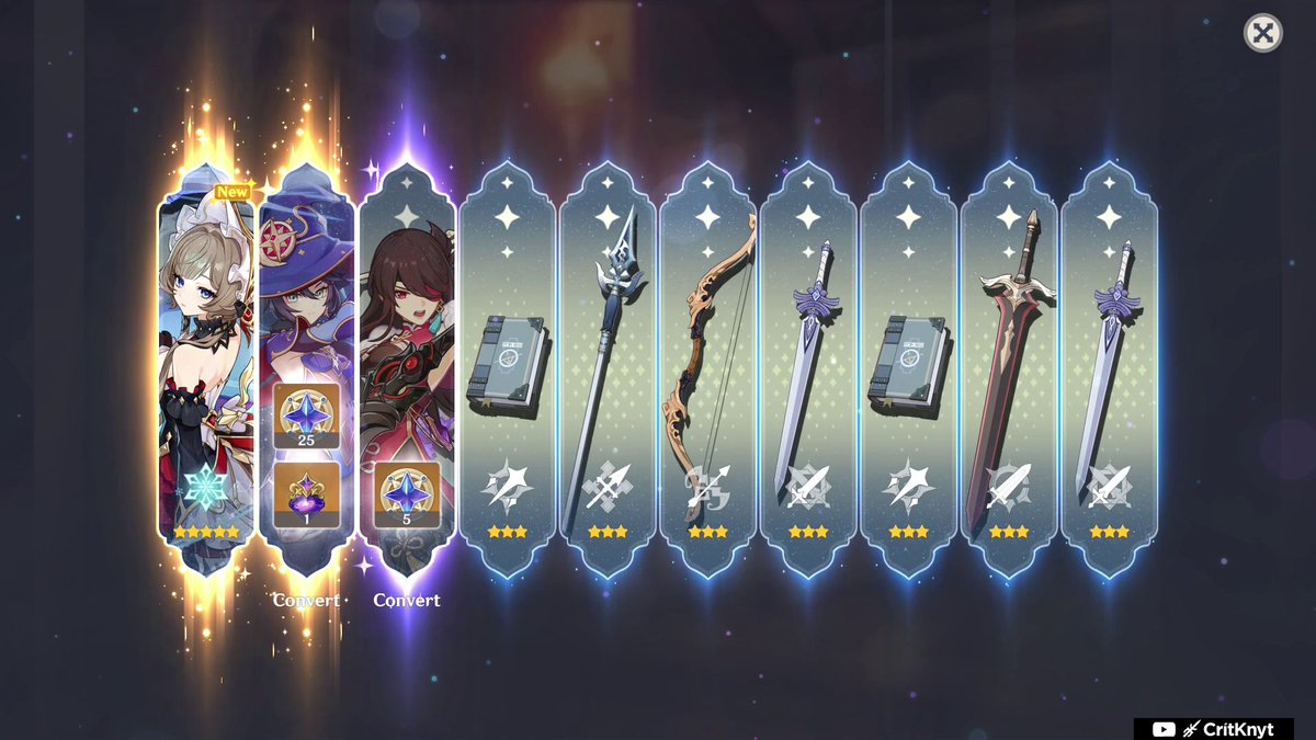 CritKnyt's tweet photo. Ending Luna Patch with a double! Sandrone arrived at 36 Pity after Nicole!!
(The weapon banner is looking kinda good now. haha.)

I'm soooo ready for Snezhnaya!! 🙌 https://t.co/4A9zUaRlXL