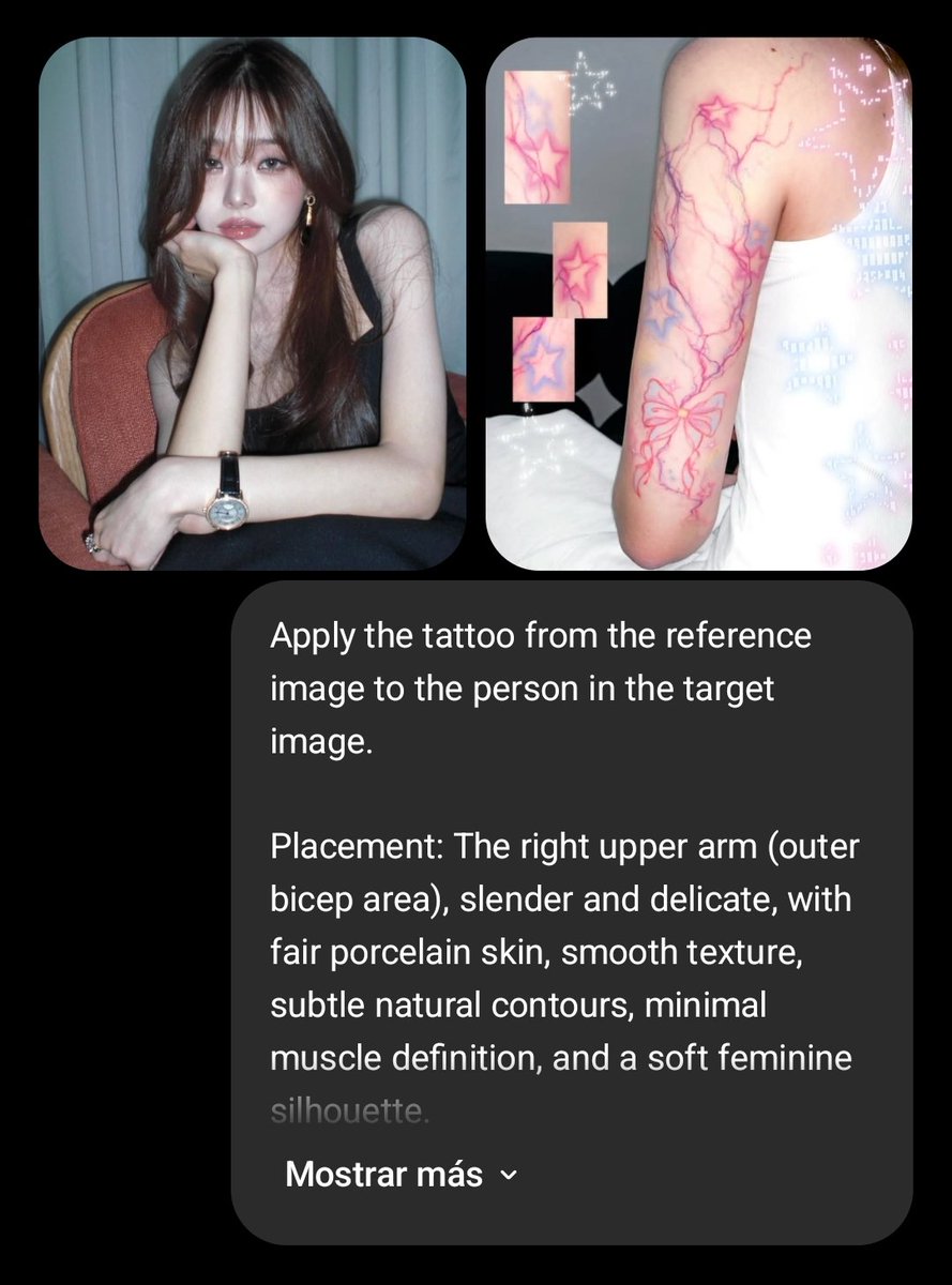 corazonruin's tweet photo. El prompt sirve para cualquier tipo de tatuaje e imagen, acá va a otro ejemplo ya que me dijeron que el del tutorial quedó feo. https://t.co/7bOLgBoKe7