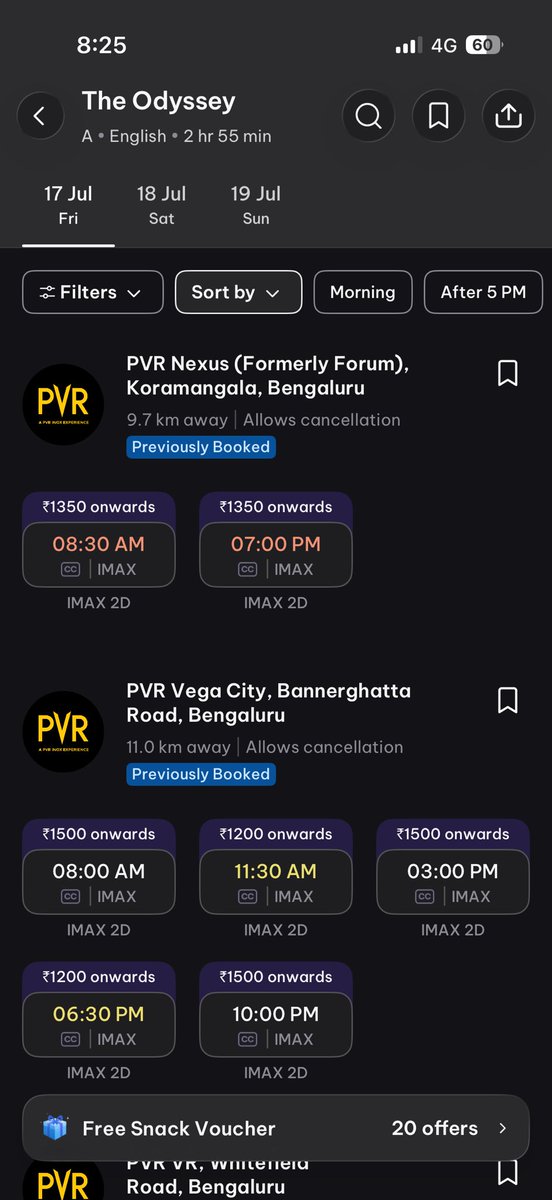 drutip's tweet photo. Why the fuck are these ticket prices so high? Where did we go wrong? Who’s to be blamed? @_PVRCinemas https://t.co/7ohSYtKU42