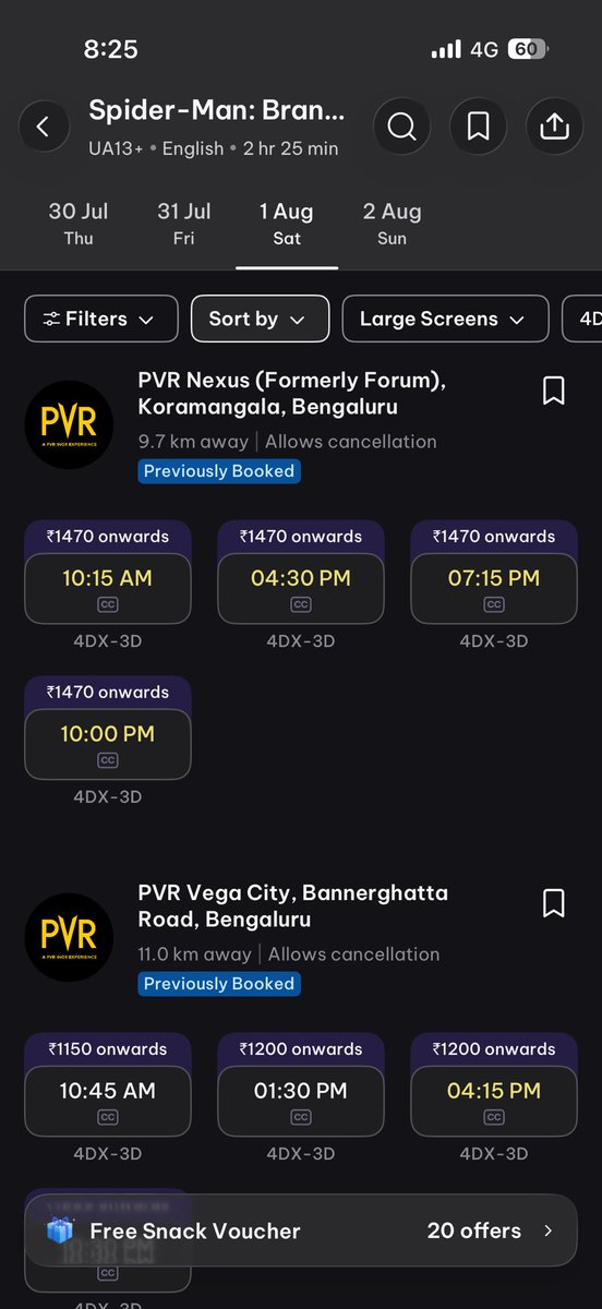 drutip's tweet photo. Why the fuck are these ticket prices so high? Where did we go wrong? Who’s to be blamed? @_PVRCinemas https://t.co/7ohSYtKU42