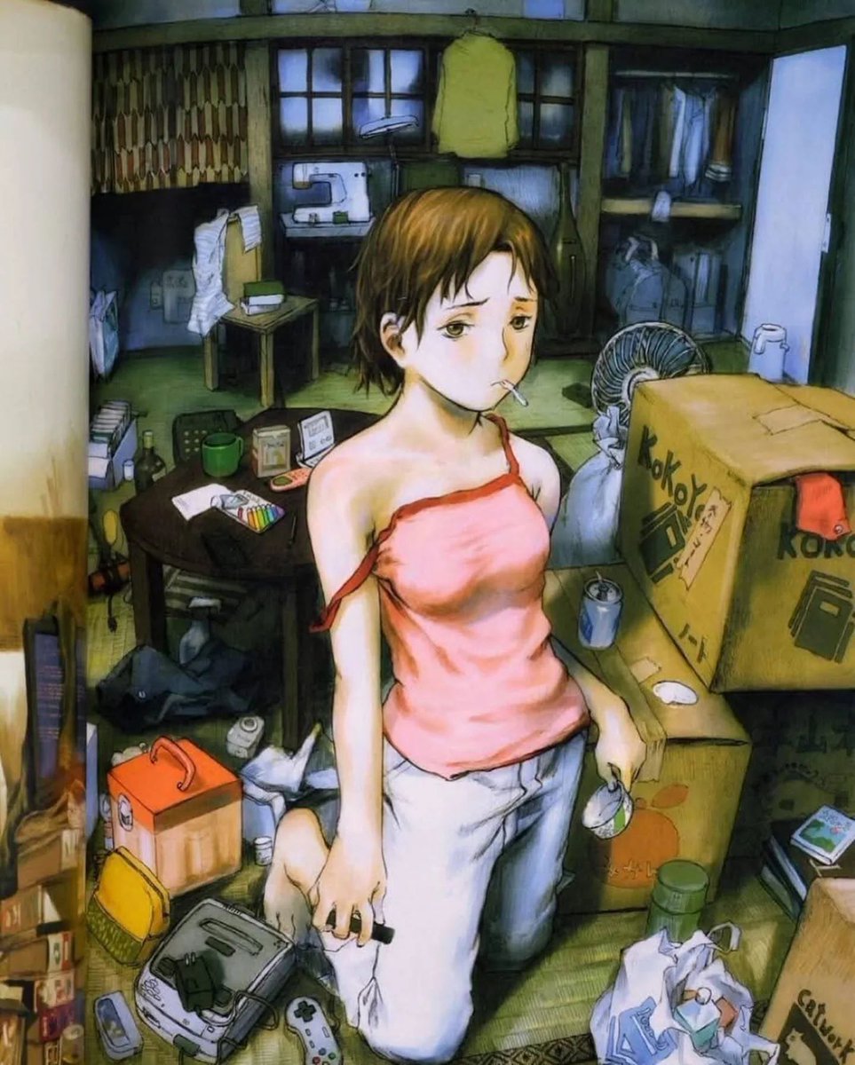 （当時物）ANIME PRESS No.73チラシ　lain記事有 なんか生活感あるlain