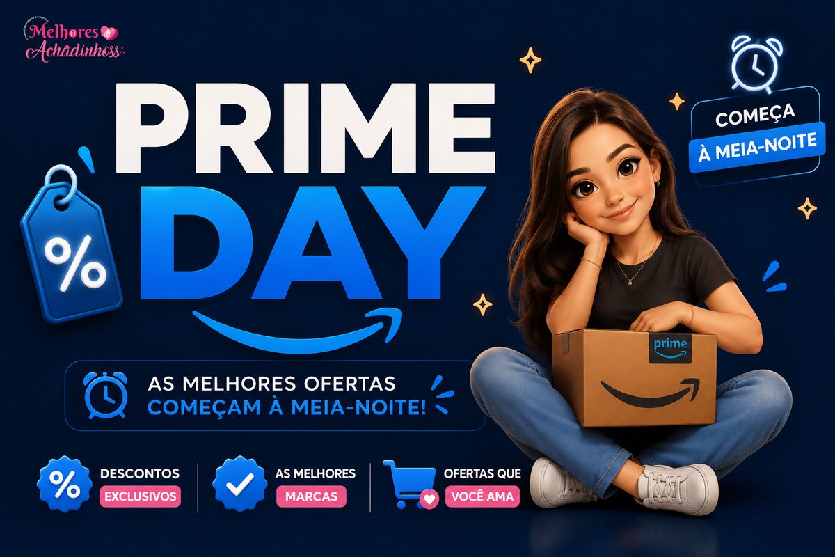 melhoresachadin's tweet photo. 🚨COMEÇOU O PRIME DAY 2026!!!🎊

Ofertas e cupons relâmpagos de 01/07 a 07/07

• Página Oficial do evento: https://t.co/fRZNHshwTK

👉Assine o prime (30 dias grátis para novos assinantes):
https://t.co/oUU59ec3MG https://t.co/pmxD4s9I2l