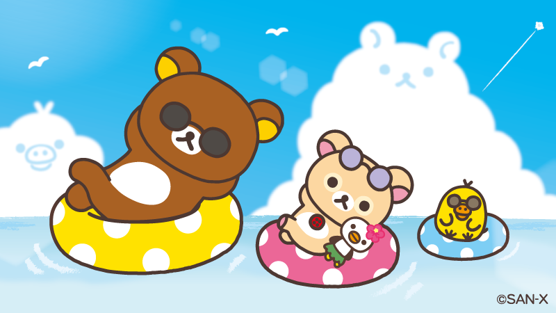 rilakkuma_gyr's tweet photo. 夏　満　喫　☆🛟🏝️

#海開き
#だらだら海水浴 https://t.co/KCB8TwdgIQ