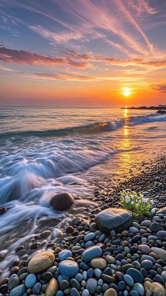 PeppeWalker's tweet photo. Just stumbled on a hidden coastal cove at sunrise—quiet waves, golden light, and not another soul for miles. This is why slow travel hits different. https://t.co/1FgrDSMysK